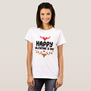 T-shirt Joyeux Galentine's Day Red Heart & Wings Femmes