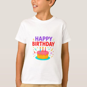 T-shirt Joyeux gâteau d'anniversaire Graphic
