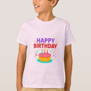 T-shirt Joyeux gâteau d'anniversaire Graphic