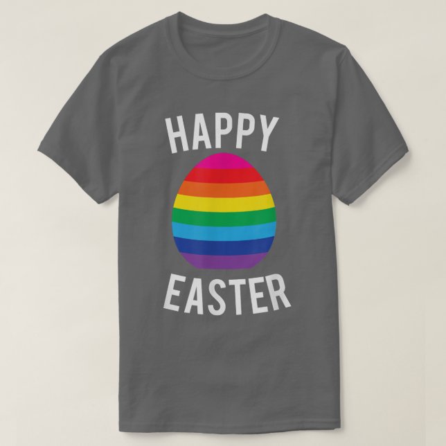 T-shirt Joyeux Gay pride de Pâques Rainbow Egg amusant (Design devant)