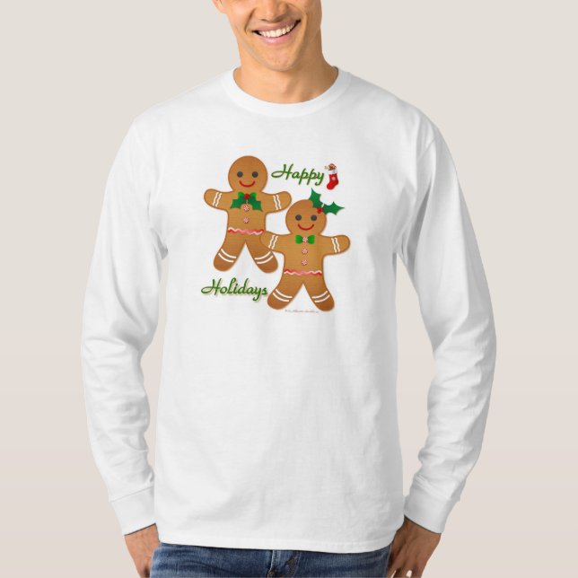 T-shirt Joyeux Gingerbread Homme Garçon Girl (Devant)