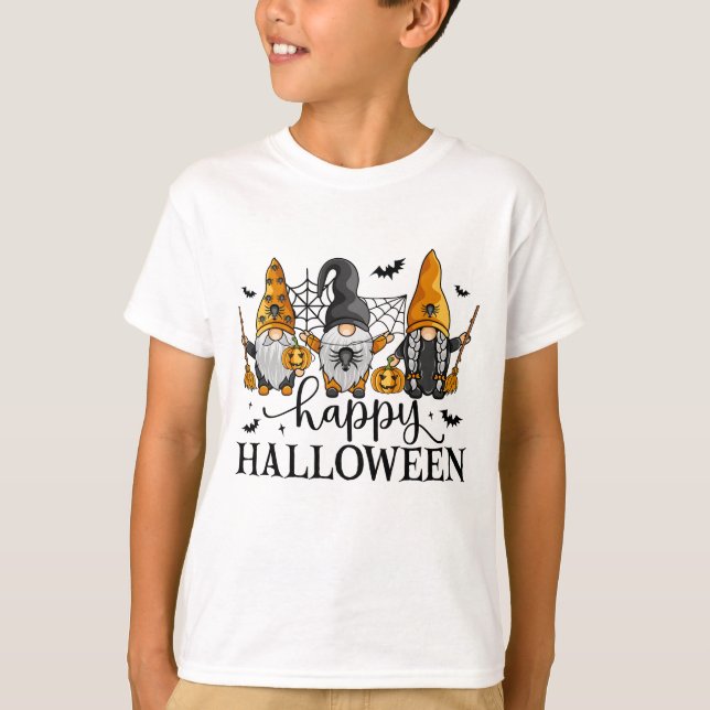 T-shirt Joyeux Gnomes d'Halloween (Devant)