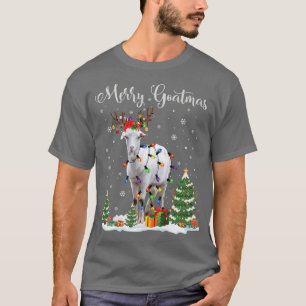 T-shirt Joyeux Goatmas Chèvre Noël Reindeer Père Noël Prem