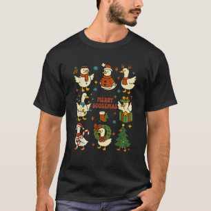 T-shirt Joyeux Goosemas Canard de Noël Drôle Dinde Ridicul