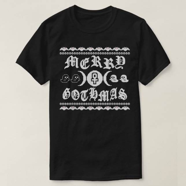 T-shirt Joyeux Gothmas Horreur Noël Gothique Noël Moche No (Design devant)