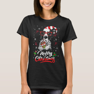 T-shirt Joyeux Grand Danse Arbre de Noël Père Noël Chien M