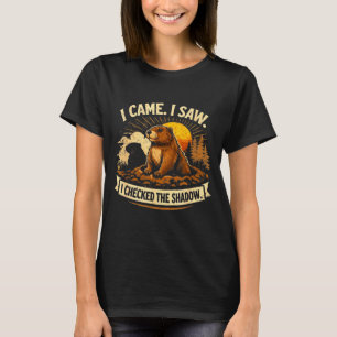 T-shirt Joyeux Groundhog Humour Drôle Ombre Animal Woodchu