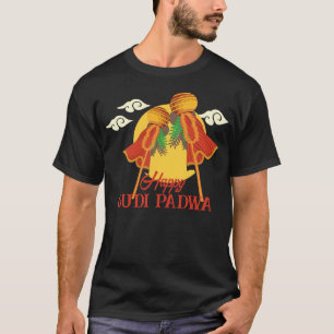 T-shirt Joyeux Gudi Padwa, levant des guides