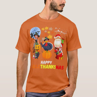 T-shirt Joyeux HalloMerciMas Drôle Halloween Thanksgiving