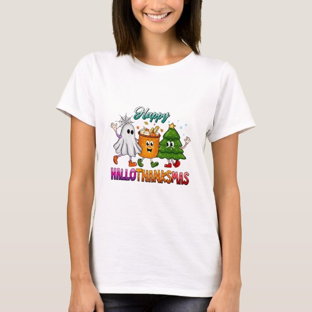 T-shirt Joyeux Hallothanksmas (Devant)