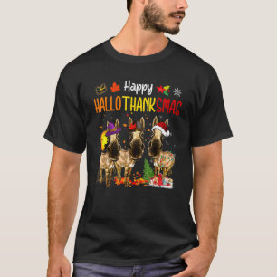 T-shirt Joyeux Hallothanksmas 2021 Thanksgiving Chèvre ave