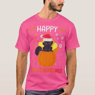 T-shirt Joyeux Hallothanksmas Fête Domestique Propriétaire