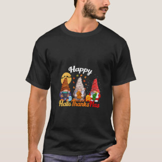 T-shirt Joyeux Hallothanksmas Gnomes Femmes Halloween Merc