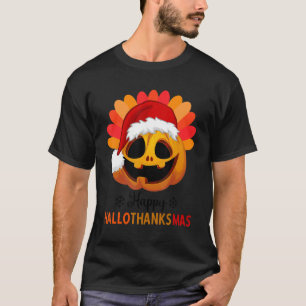 T-shirt Joyeux Hallothanksmas Halloween Citrouille Noël H