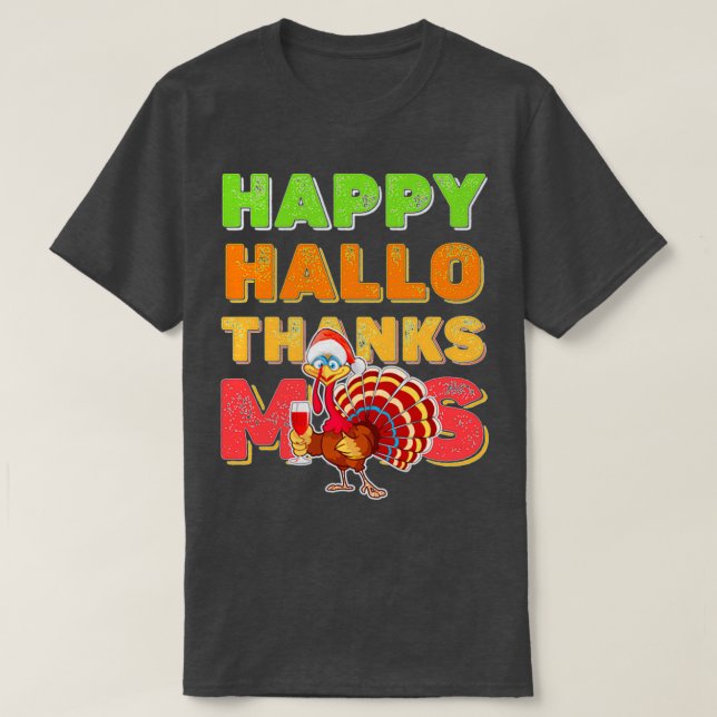 T-shirt Joyeux Hallothanksmas Halloween Thanksgiving Chris (Design devant)