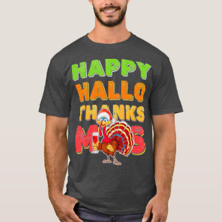 T-shirt Joyeux Hallothanksmas Halloween Thanksgiving Chris