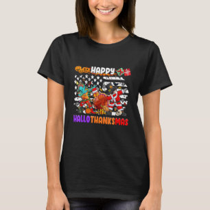 T-shirt Joyeux Hallothanksmas Halloween Thanksgiving Chris