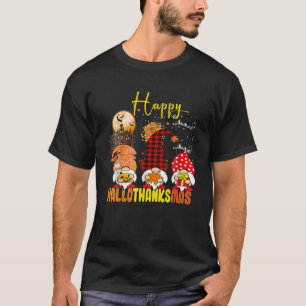 T-shirt Joyeux Hallothanksmas Joyeux Noël Amoureux de Gnom