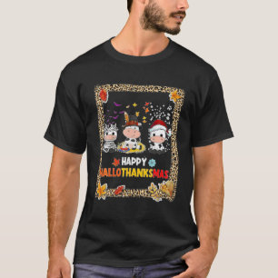 T-shirt Joyeux Hallothanksmas Père Noël Vache Halloween Th