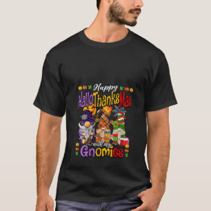 T-shirt Joyeux Hallothanksmas pour femmes avec ma famille