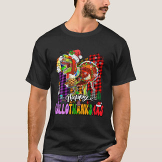 T-shirt Joyeux Hallothanksmas Trex Turquie Halloween Thank