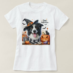 T-shirt Joyeux Halloween amateurs de Border Collie