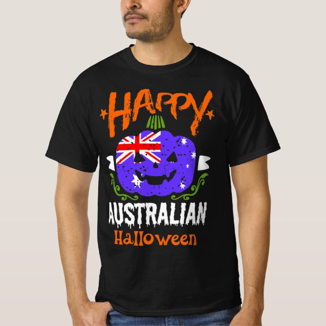T-shirt Joyeux Halloween australien (Devant)
