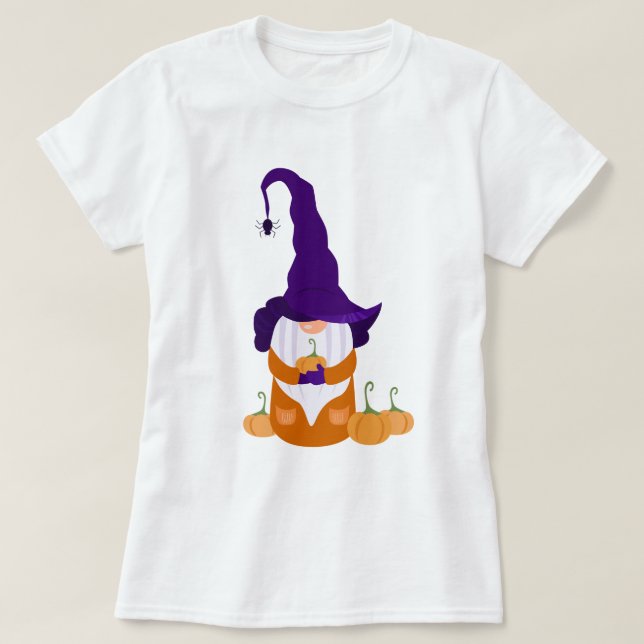 T-shirt Joyeux Halloween | Automne Automne Gnome (Design devant)