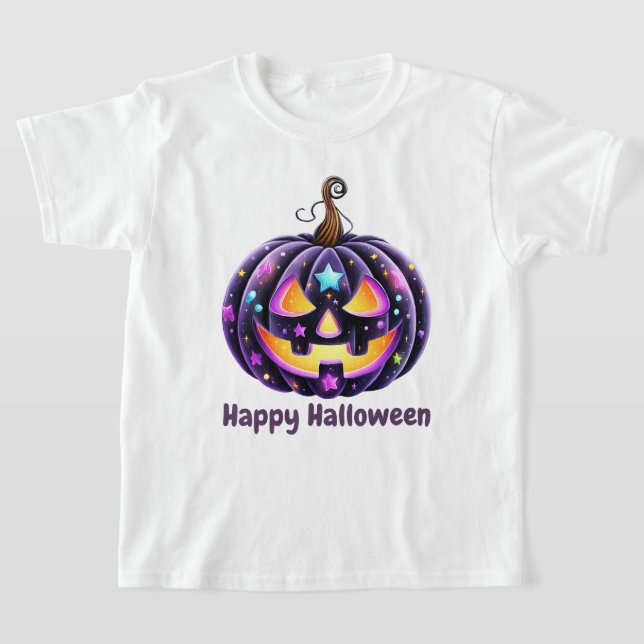 T-shirt Joyeux Halloween Black Jack o'Lantern  (Poser)