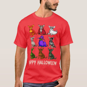 T-shirt Joyeux Halloween Chihuahua Chien Sorcière Momie Ha