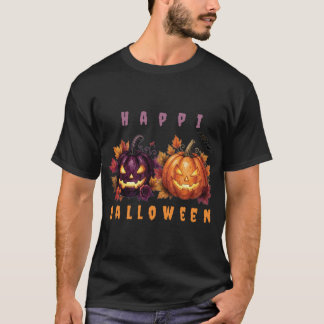 T-shirt Joyeux Halloween Citrouille Art Gothique