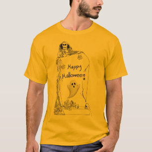 T-shirt Joyeux Halloween – Conception squelette effrayant
