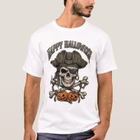 Joyeux Halloween Crâne de Pirate Os Croisés Citrou