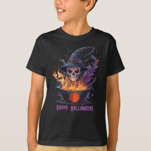 T-shirt Joyeux Halloween ! Crâne des sorcières