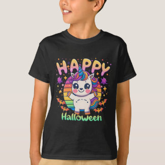 T-shirt Joyeux Halloween Cute Unicorn Kawaii