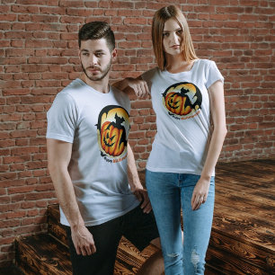 T-shirt Joyeux Halloween Éffrayant effrayant Citrouille ch