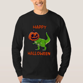 T-shirt Joyeux Halloween Enfants Garçon Fille Drôle Dinosa