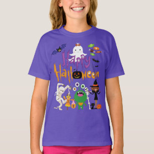 T-shirt Joyeux Halloween Enfants mignonnes et Éffrayants