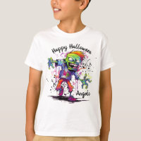 Joyeux Halloween Enfants Zombie Coloré