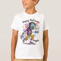Joyeux Halloween Enfants Zombie Éclaboussure Color