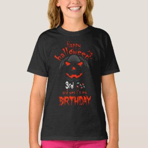 T-shirt Joyeux Halloween Et oui c'est mon 3e anniversaire