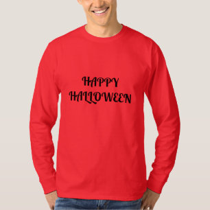 T-shirt Joyeux Halloween Femme Orange Noir