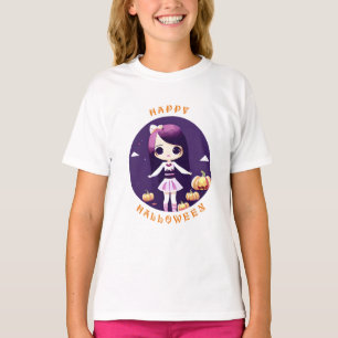 T-shirt Joyeux Halloween Fille Kawaii
