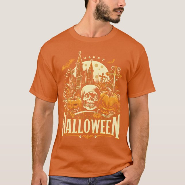 T-shirt Joyeux Halloween garçon (Devant)