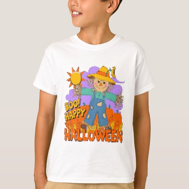 T-shirt Joyeux Halloween garçon  (Devant)