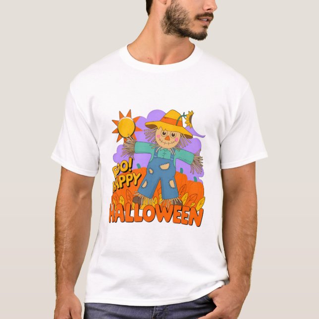 T-shirt Joyeux Halloween garçon  (Devant)