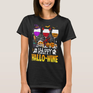 T-shirt Joyeux Halloween Happy Hallowine Wine