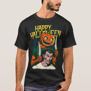 T-shirt Joyeux Halloween Jack-O-Lantern Prêt Pour La Carvi