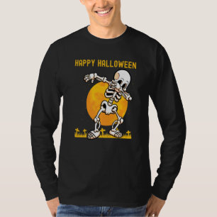 T-shirt Joyeux Halloween mignonne effrayant Dabbing Skelet