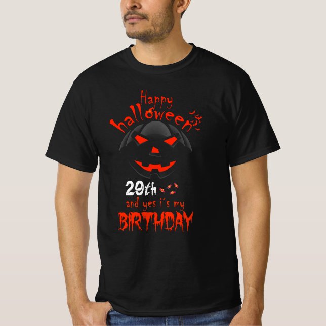T-shirt Joyeux Halloween Oui C'est mon 29e anniversaire (Devant)